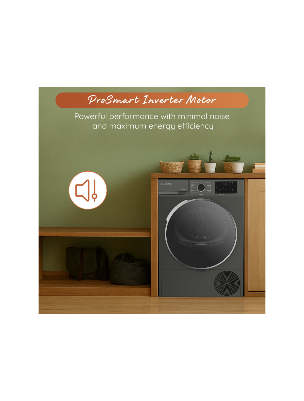 Ariston Heat Pump Dryer 10KG WiFi Inverter - Gray