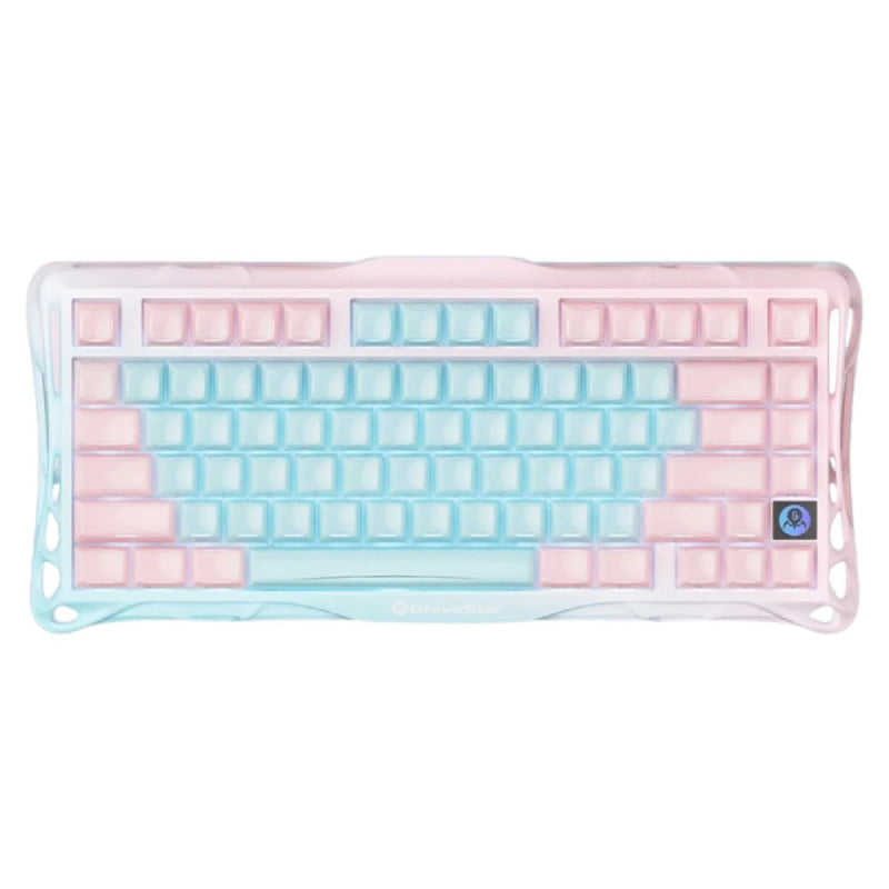 لوحة مفاتيح  الألعاب  لاسلكي بنسبة 75٪ من طراز GravaStar Mercury K1 LITEلوحة مفاتيح  Aurora Mist