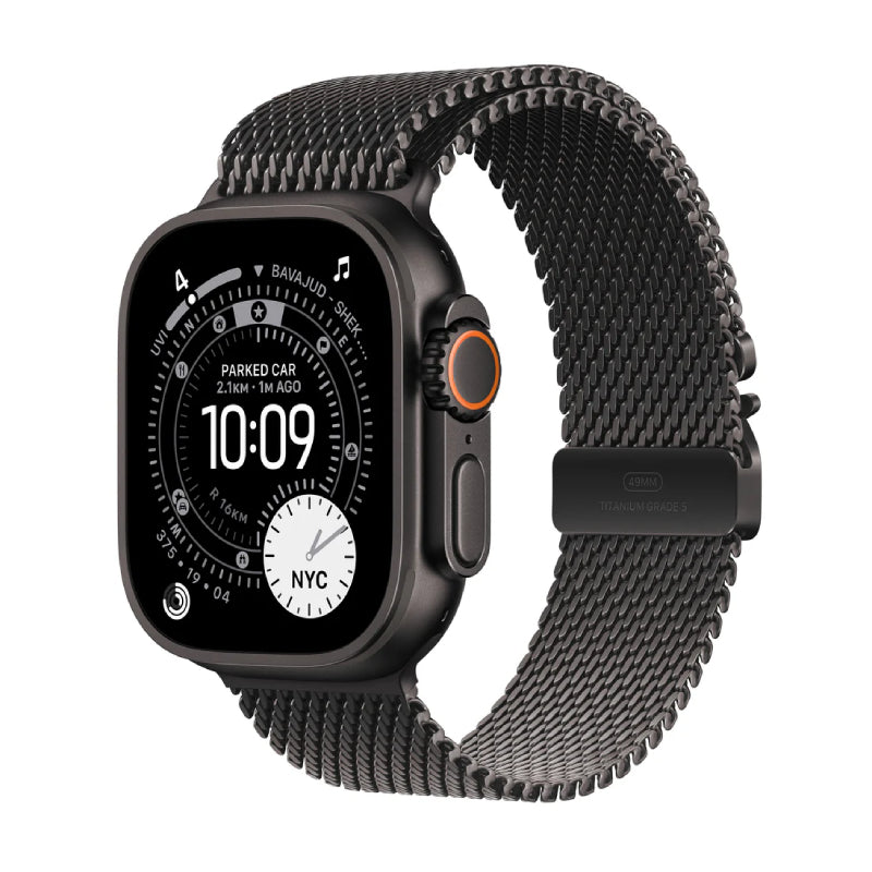 Apple Watch Ultra 3 - LTPO OLED / 64GB / 49mm / Bluetooth / Wi-Fi / Cellular / Medium / Black Titanium Case with Black