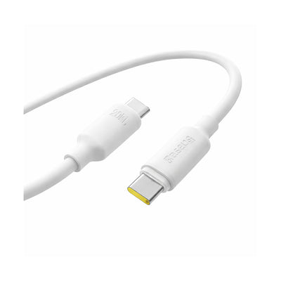 Baseus Foamed Silicone Fast Charging Cable - 1 Meter / 100W / White