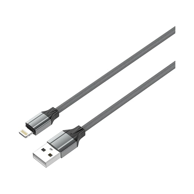 كابل  بيانات  سريع لدنيو كابل  2 متر  لايتننج  يو اس بي/ رمادي