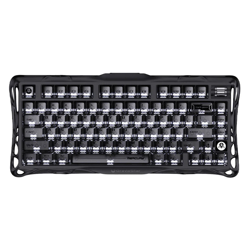 GravaStar Mercury K1 75% Wireless Mechanical Gaming Keyboard - Stealth Black