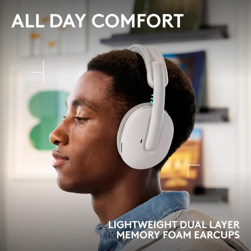 Logitech G325 LIGHTSPEED Wireless Gaming Headset - Bluetooth 5.2 / USB-C to USB-A / White