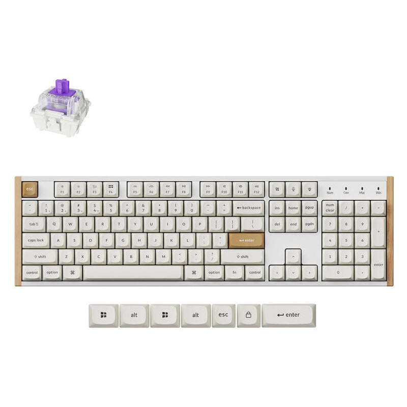 Keychron K10 HE Special Edition Wireless 80% Wireless Mechanical Keyboard BT 5.1 / 2.4GHz / USB-C (Arabic Layout) - White