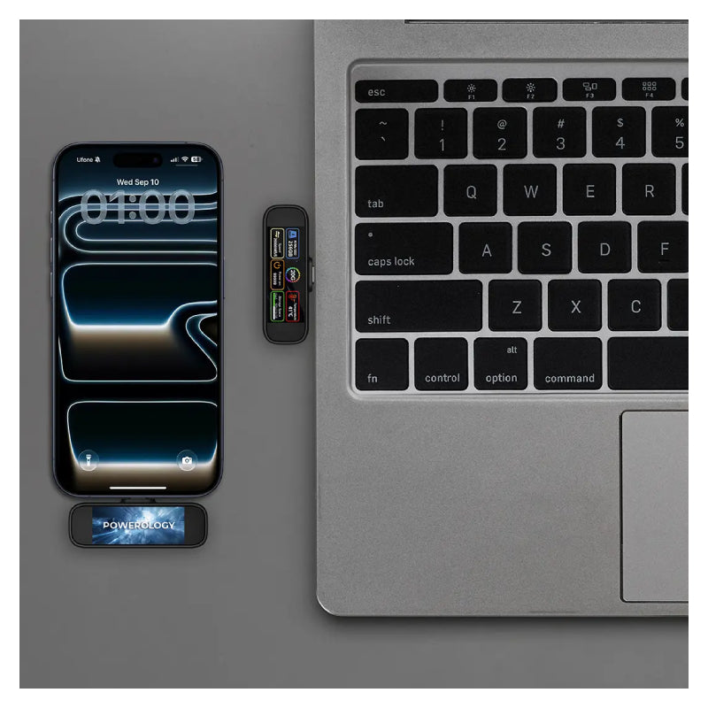 Powerology VOLTX Mini Portable SSD - 256GB / USB-C / Black
