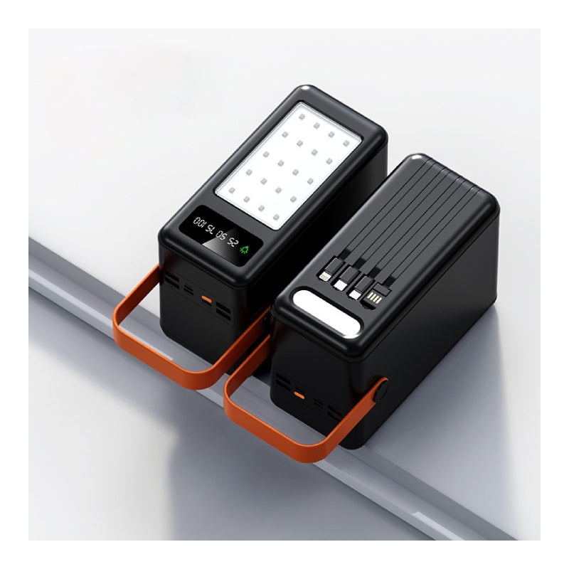 LEEDOR YM Camping Light with 4 Cable 648DX Power Bank - 120000mAh / Black