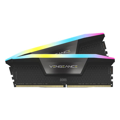 CORSAIR VENGEANCE 32GB (2x16GB) RGB DDR5 6000MHz CL38 Memory Kit - Black