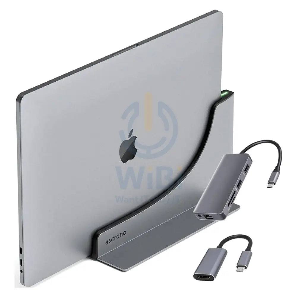 Ascrono MacBook 16’’ Docking Station with Dual 4K HDMI Monitor Adapters - USB-C / MagSafe / Space Grey Accessories >