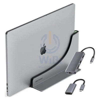 Ascrono MacBook 16’’ Docking Station with Dual 4K HDMI Monitor Adapters - USB-C / MagSafe / Space Grey Accessories >