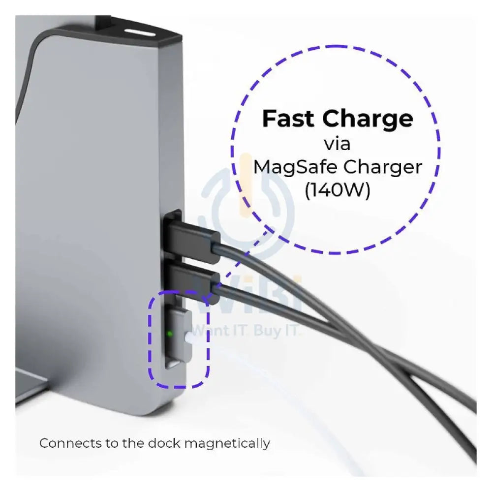 Ascrono MacBook 16’’ Docking Station with Dual 4K HDMI Monitor Adapters - USB-C / MagSafe / Space Grey Accessories >