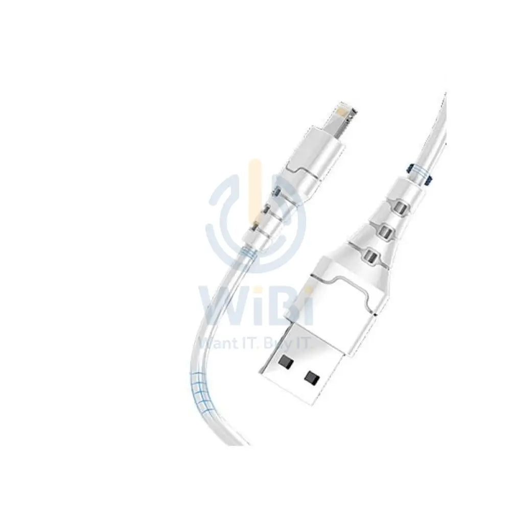 Aspor A101 Quick Charge & Data Cable - Lightning / 1 Meter / White Accessories > Cables & Converters > Cables