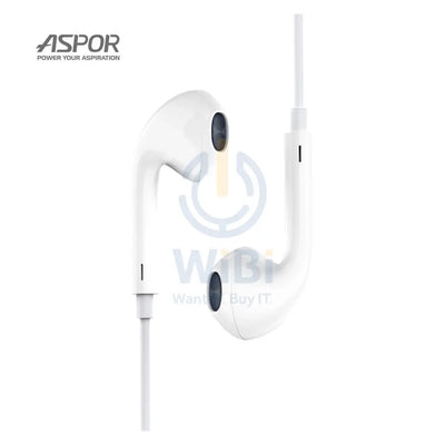 Aspor A212 Wired Headset - Wired / 1.2 Meters / 3.5mm / White