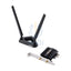 ASUS (PCE-AX58BT) AX3000 Dual Band PCI-E Wi-Fi 6 Adapter with 2 External Antennas - 5GHz (2402 Mbps) / PCI-E Networking