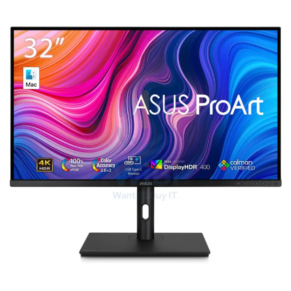 آسوس برو آرت شاشة PA329CV - 32 بوصة 4K UHD / 5 مللي ثانية / 60 هرتز / يو اس بي 3.2 الجيل 1 من النوع A / يو اس بي منفذ العرض 1.2 / إتش دي إم أي 2.0