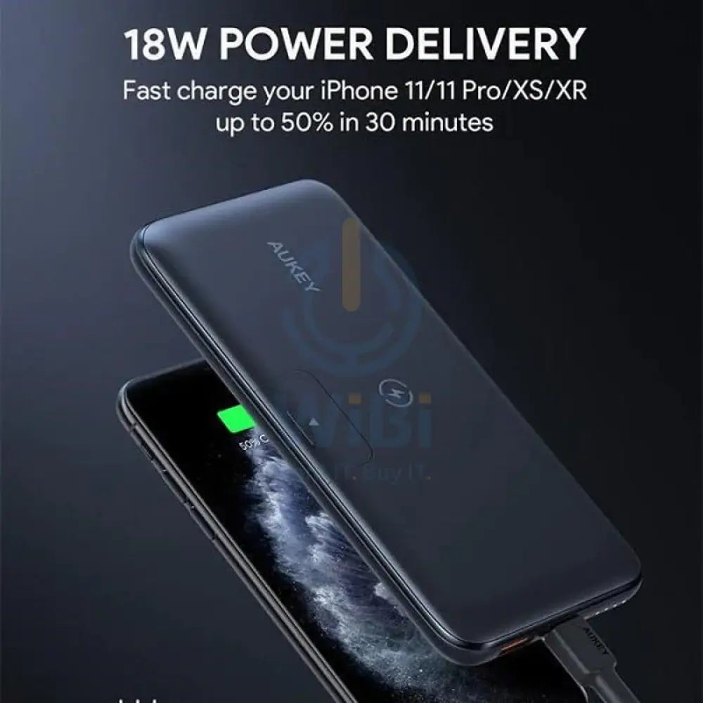 AUKEY 10,000mAh Wireless Charging Power Bank Accessories > Power Bank