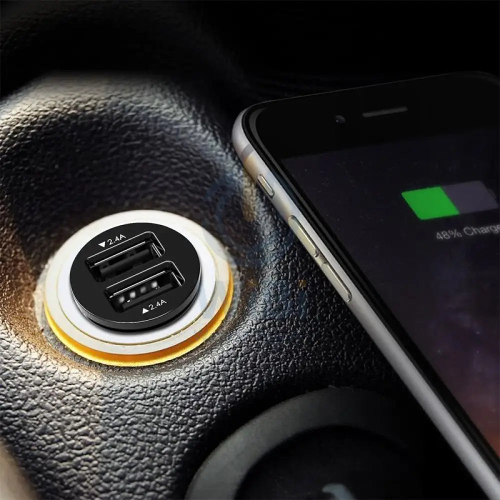 AUKEY 24W منفذ ألترا سيارة صغيرة شاحن - أسود اكسسوارات > طاقة محولات