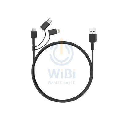 Aukey 3-in-1 USB Cable (1.2m / 3.95ft) - Black Accessories > Mobiles & Tablets > Tablets