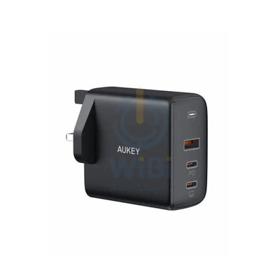 AUKEY 3-Port Wall Charger with GaN - 90W / USB-C / USB-A - Black Accessories > Power Adapters