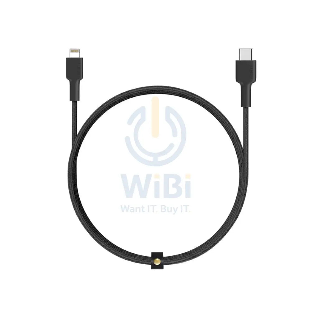 AUKEY Braided Nylon Sync USB-C to Lightning Cable(0.9m) - Black Accessories > Cables & Converters > Cables
