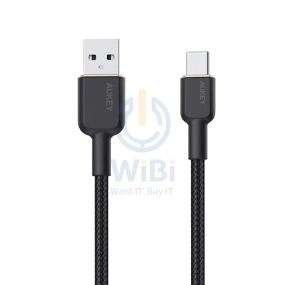 AUKEY Braided Nylon USB 2.0 to USB-C Cable - 0.9m / Black Accessories > Cables & Converters > Cables