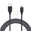 Aukey Braided Nylon USB 2.0 to Micro USB Cable (2m / 6.6ft) - Black Accessories > Cables & Converters > Cables > Offer