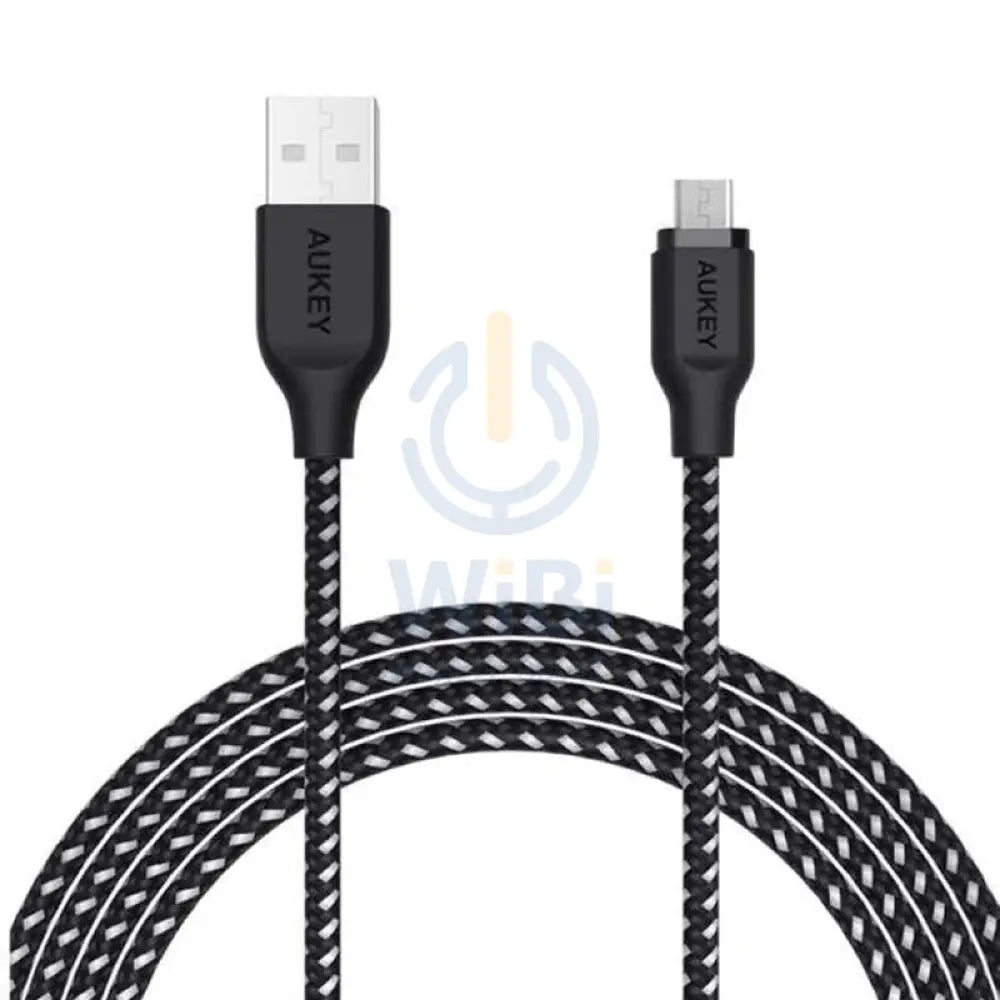 Aukey Braided Nylon USB 2.0 to Micro USB Cable (2m / 6.6ft) - Black Accessories > Cables & Converters > Cables > Offer