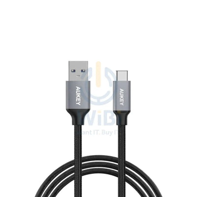 AUKEY Braided Nylon USB 3.0 to USB-C Cable - 2m / Black Accessories > Cables & Converters > Cables