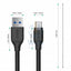 Aukey Braided Nylon USB 3.1 GEN1 to USB-C Cable (2m / 6.6ft) - Black Accessories > Cables & Converters > Cables