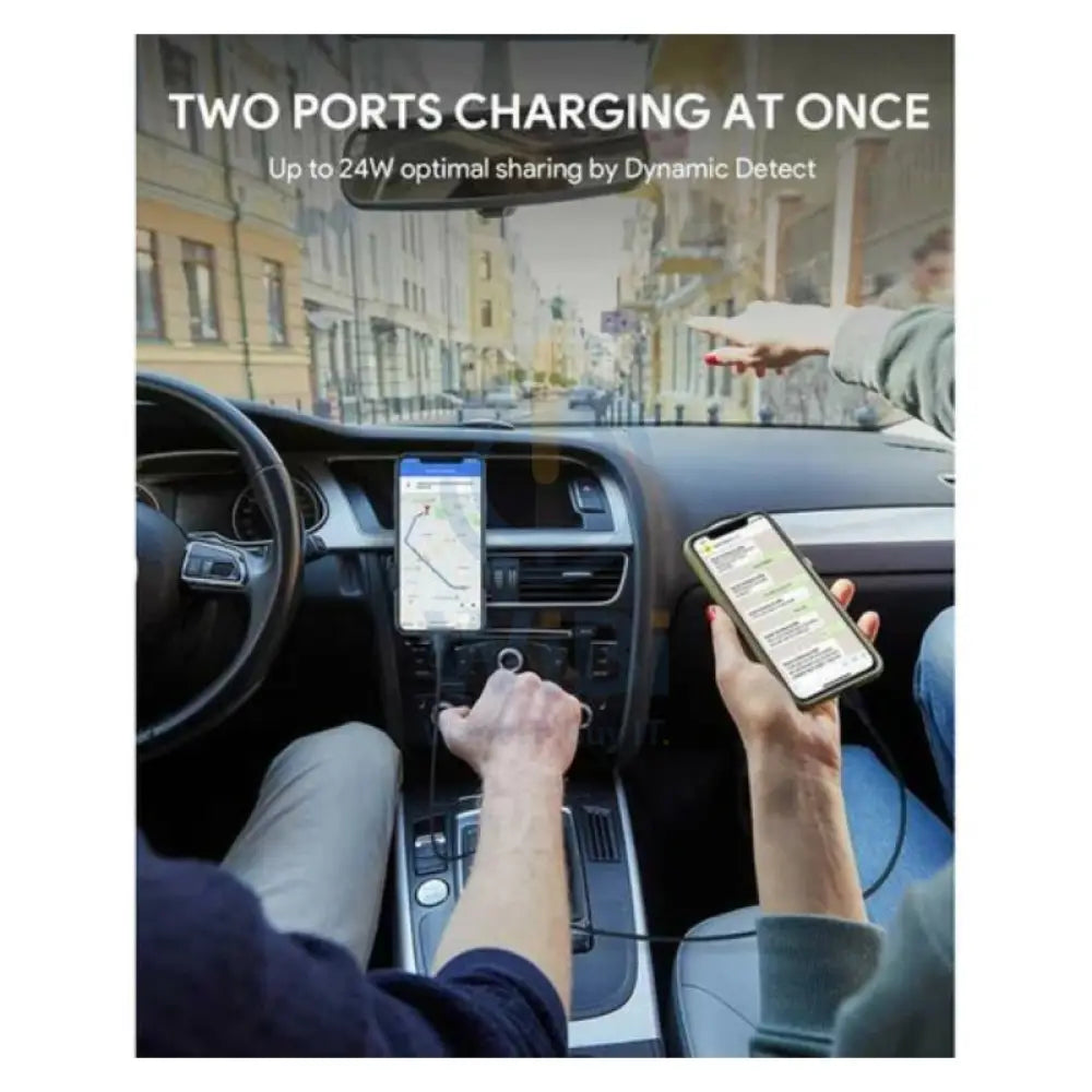 AUKEY CC-A4 مزدوج منفذ سيارة PD شاحن - يو اس بي/ 30 واط / أسود اكسسوارات > هواتف  تابلت > هواتف > سيارات