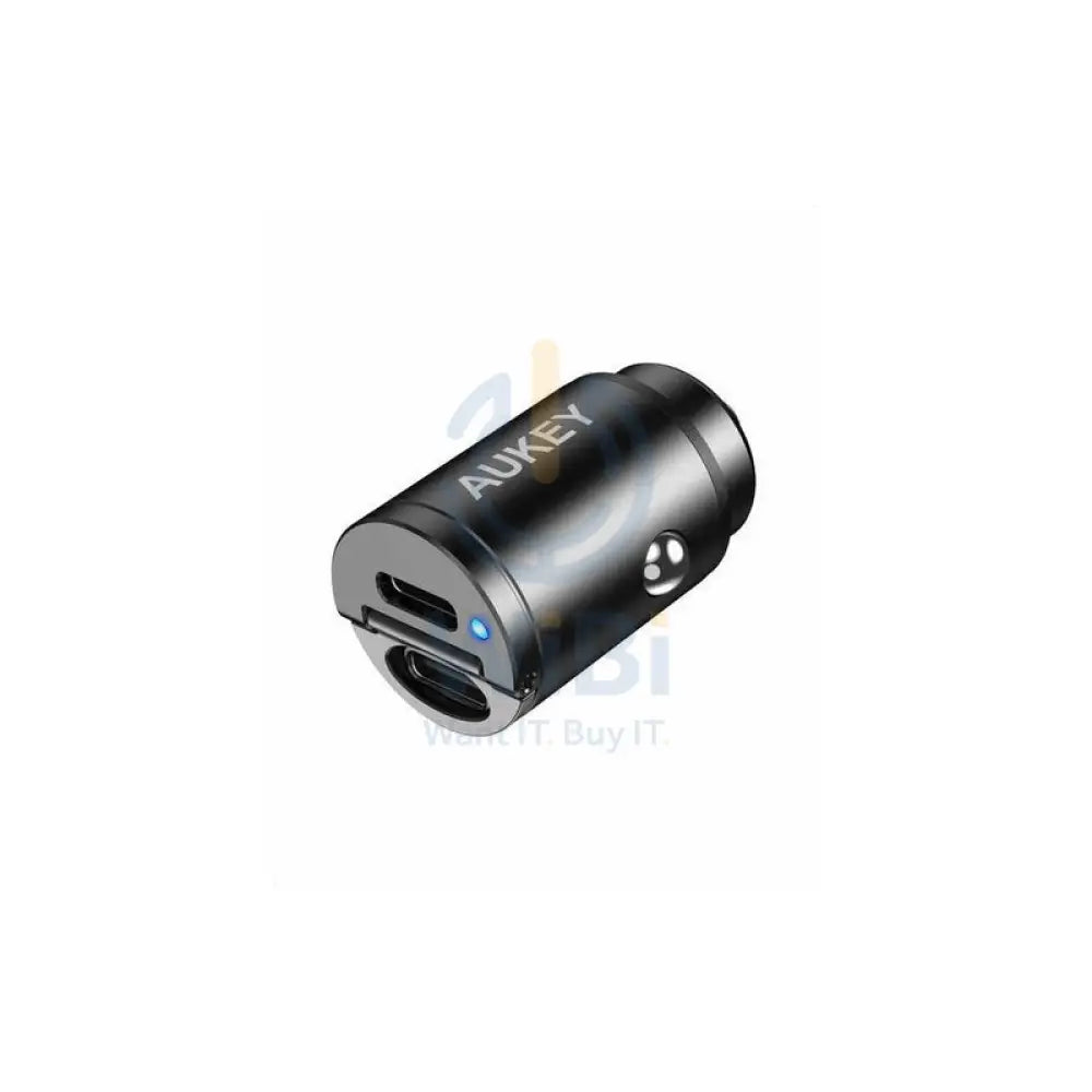 AUKEY CC-A4 Dual Port PD Car Charger - USB-C / 30W / Black Accessories > Mobiles & Tablets > Mobiles > Car Chargers