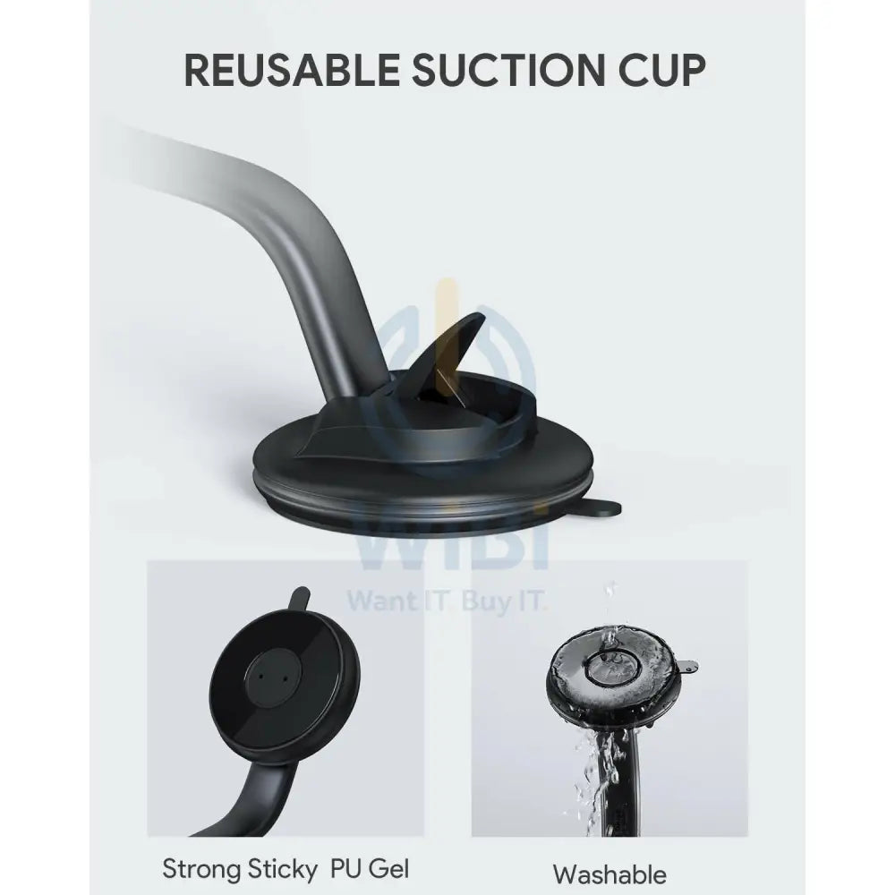 Aukey Dashboard Magnetic Phone Mount - Black Accessories > Mobiles & Tablets > Mobiles > Mobile Holder / Stands