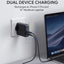 AUKEY Dual-Port Wall Charger with Dynamic Detect - 60W / USB / Black Accessories > Power Adapters