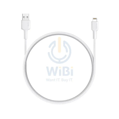 AUKEY Nylon Braided MFI USB-A to Lightning Cable - 0.9m / White Accessories > Cables & Converters > Cables > Offer Zone