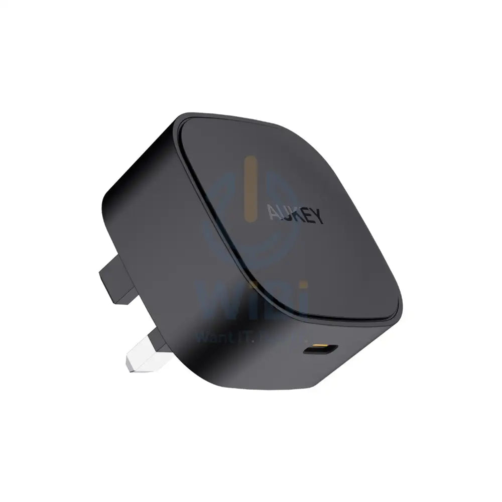 Aukey PA-Y25: 20W Adapter with Type C Output CB-CL1: 0.9mtrs USB-C to Lightning Cable - Black Accessories > Cables &