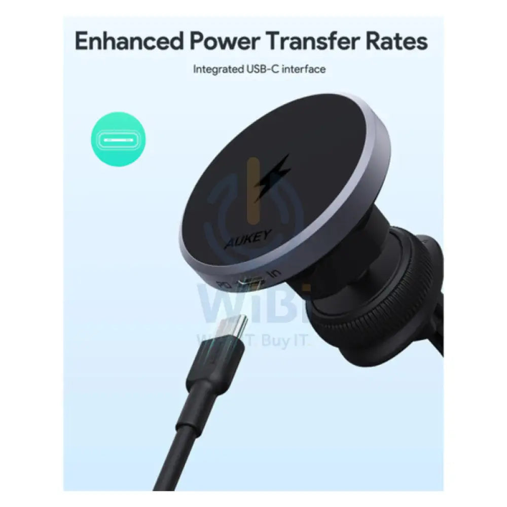AUKEY Qi2 Wireless Car Vent Charging Mount Holder 15W / Black Accessories > Mobiles & Tablets > Mobiles > Mobile Holder