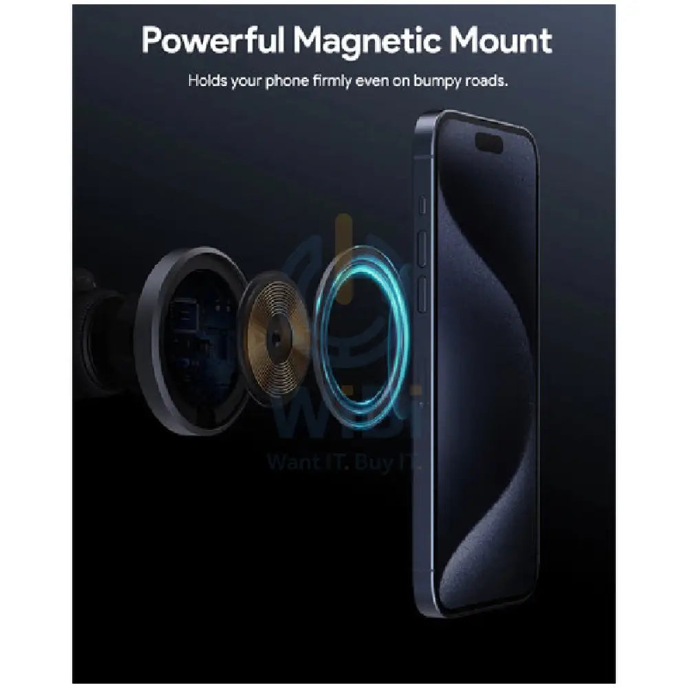 AUKEY Qi2 Wireless Car Vent Charging Mount Holder 15W / Black Accessories > Mobiles & Tablets > Mobiles > Mobile Holder
