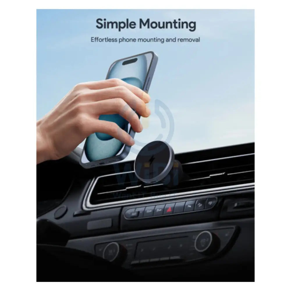 AUKEY Qi2 Wireless Car Vent Charging Mount Holder 15W / Black Accessories > Mobiles & Tablets > Mobiles > Mobile Holder