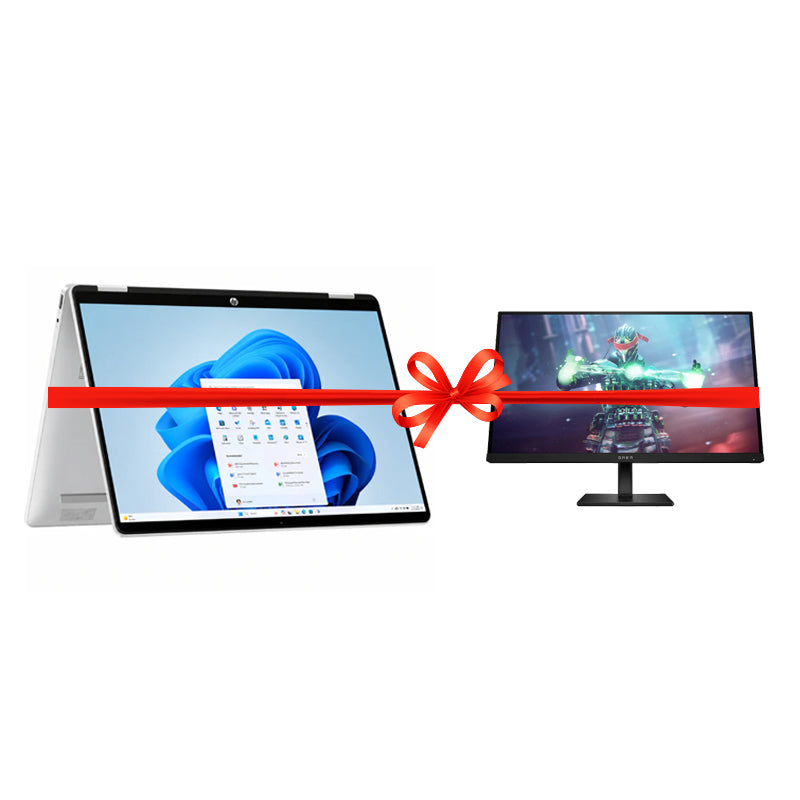 HP OmniBook 5 Flip - 14.0" 2K Multi-Touch / Core 7 150U / 16GB / 512GB (NVMe M.2 SSD) / Win 11 Home / 14-FP0023DX / 1YW + HP OMEN 27k Gaming Monitor - 27" 4K UHD - Bundle Offer