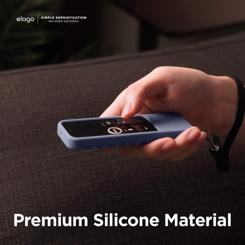 Elago R3 Protective Case for Apple TV Siri Remote - Lanyard Included - Lavender Gray - (Warehouse Packed)