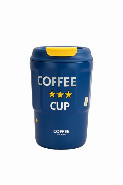 D.kadi KD7060 Vacuum Coffee Mug, Stainless Steel / 380 ml - Blue