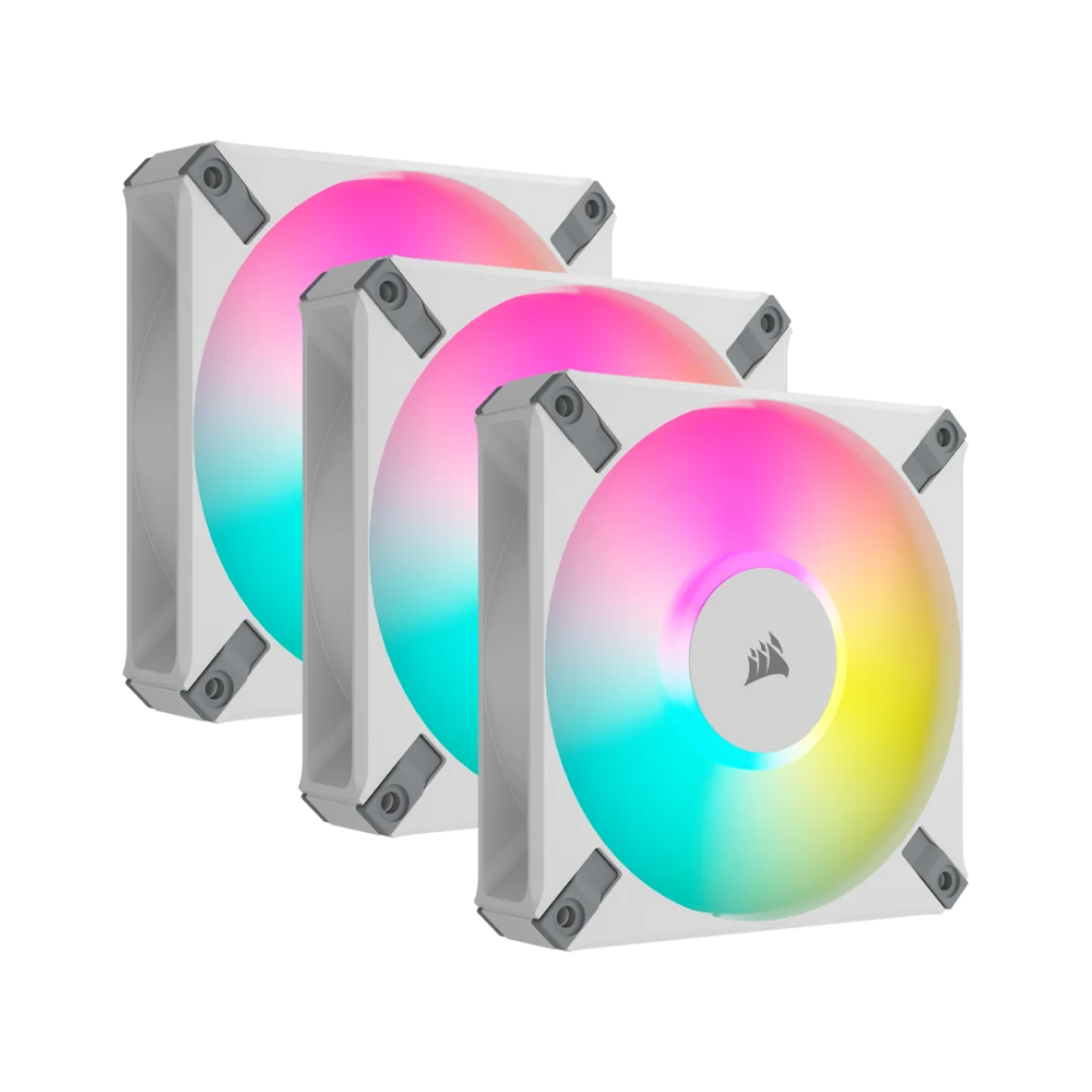 CORSAIR iCUE AF120 RGB ELITE PWM Triple Fan Kit - 120mm / White