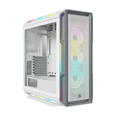 CORSAIR iCUE 5000T RGB Tempered Glass Mid-Tower ATX Case - White