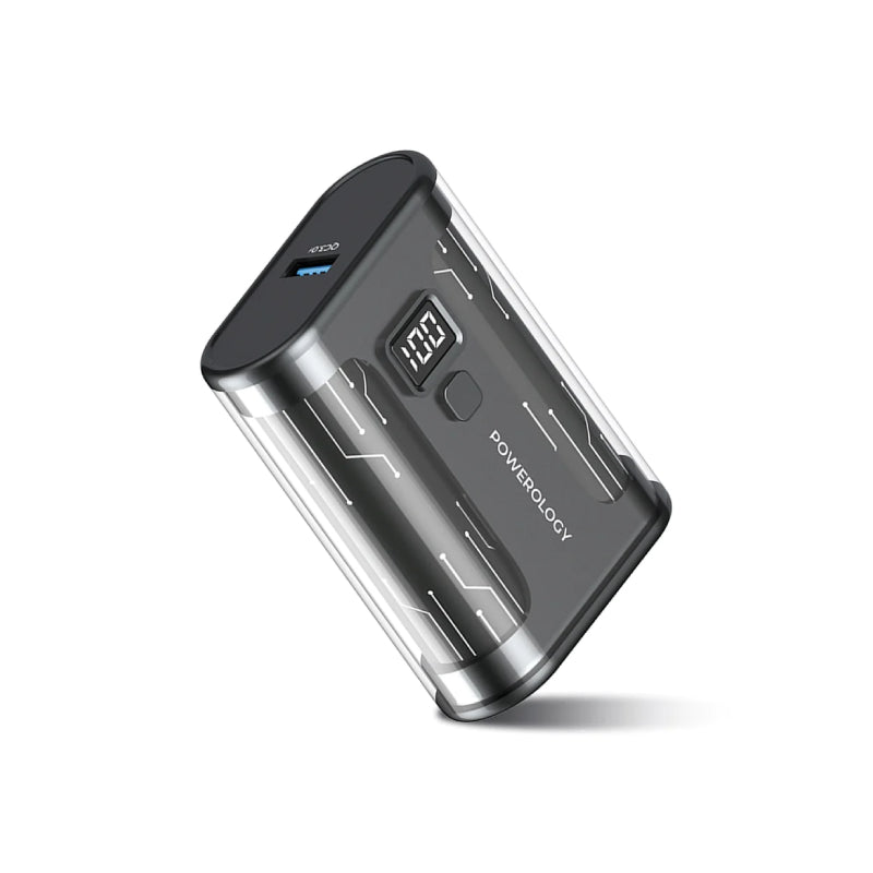 Powerology 10000mAh Crystalline Series Power Bank - Black