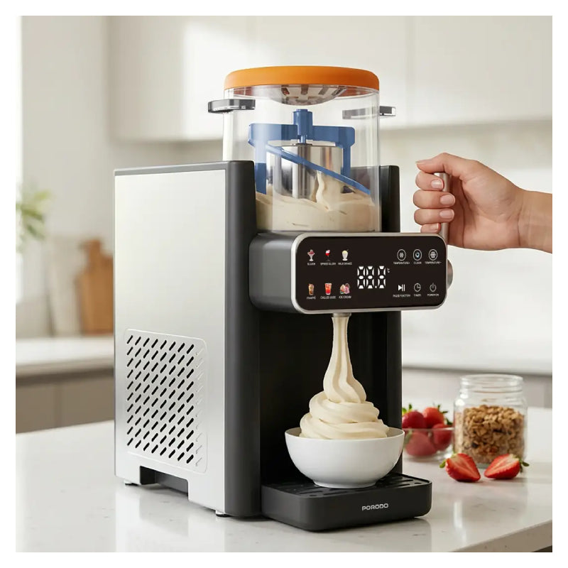 Pre-Order Porodo Lifestyle Ice Cream and Slushie Maker - 150W / Black/Orange