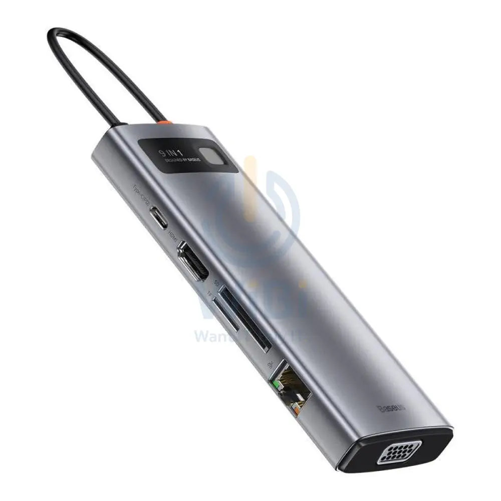 Baseus 9-in-1 Multifunctional Type-C HUB Docking Station - HDMI / USB-C / USB 3.0 / RJ45 / Gray Accessories > USB Hub