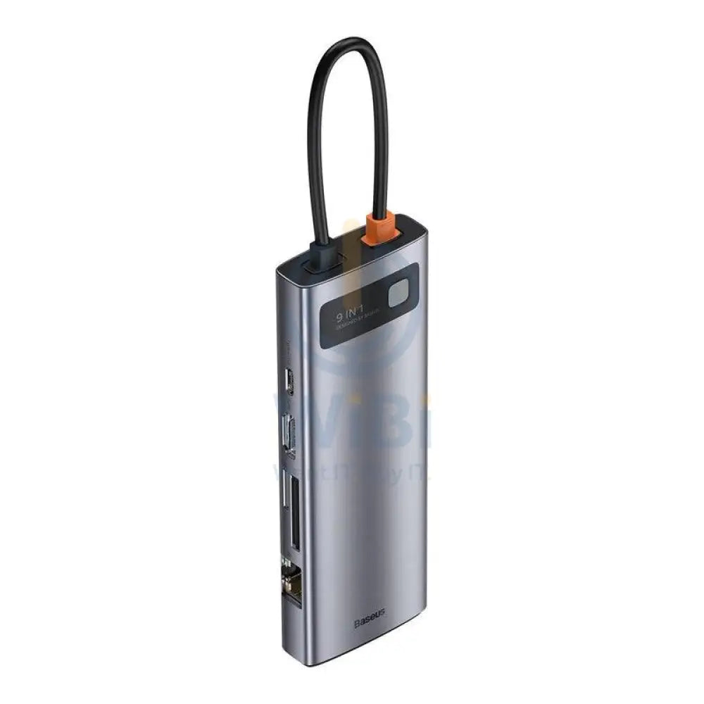 Baseus 9-in-1 Multifunctional Type-C HUB Docking Station - HDMI / USB-C / USB 3.0 / RJ45 / Gray Accessories > USB Hub