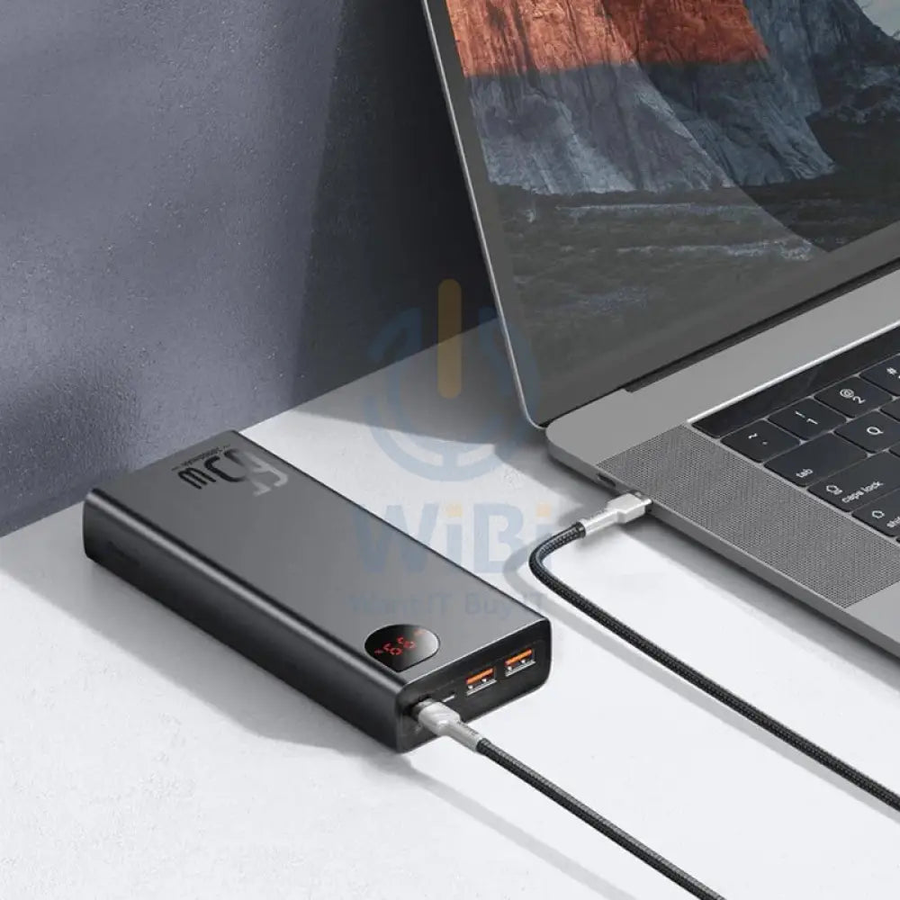 Baseus Adaman Metal Digital Display Power Bank - PD 65W/ 20000mAh/ Black Accessories > Power Bank > Offer Zone