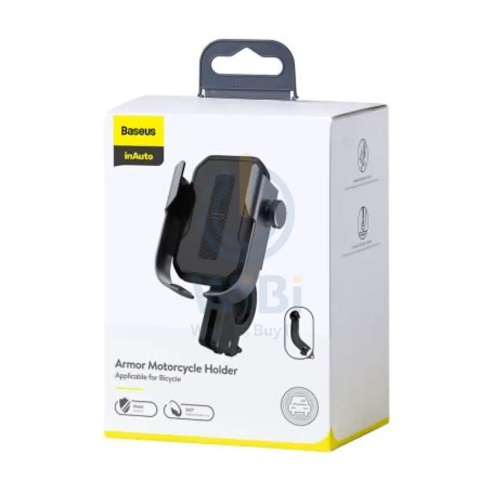 Baseus Armor Motorcycle holder（Applicable for bicycle）- Black Accessories > Mobiles & Tablets > Mobiles > Mobile Holder