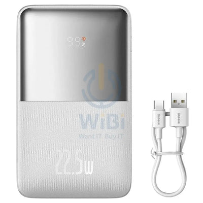 Baseus Bipow Pro Digital Display Fast Charge Power Bank - 20000mAh/ 22.5W/ White Accessories > Power Bank > Offer Zone