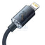 Baseus Crystal Shine Cable Type-C To Lightning Fast Charging Cable - 20W / 2M / Black Accessories > Cables & Converters